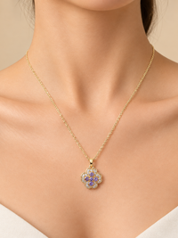 Golden Lavender Blossom Necklace