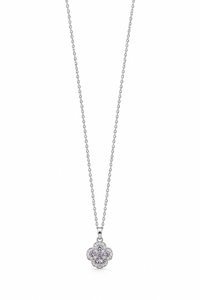 Lavender Blossom Pendant Necklace