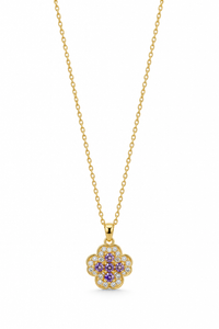 Golden Lavender Blossom Necklace