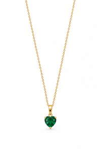 Emerald Heart Gold Necklace
