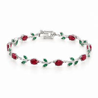 Ruby Vine Silver Tulip Bracelet